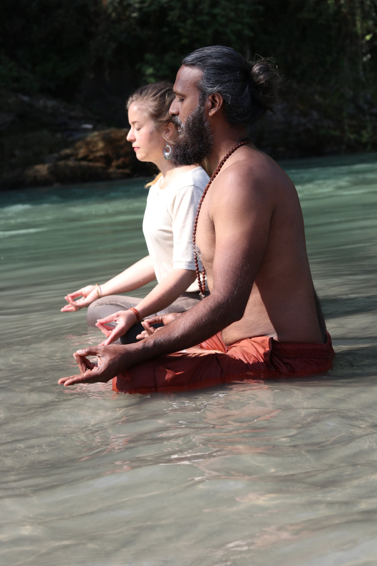 Quiet yoga practice space